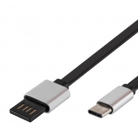 USB-C töltőkábel, lapos, 2m - USBF C2